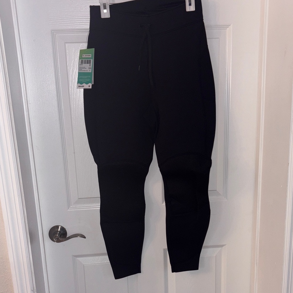 Black High-Waisted Neoprene water pants